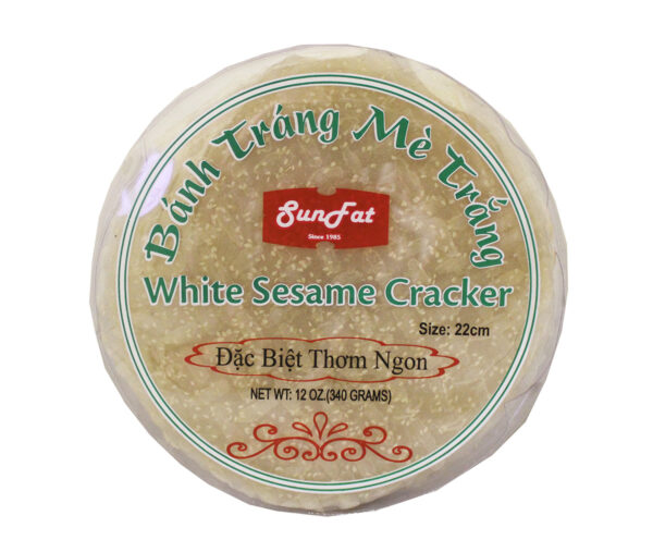 SF White Sesame Cracker (Banh Trang Me Trang) 22Cmx44x12Oz