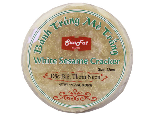 SF White Sesame Cracker (Banh Trang Me Trang) 22Cmx44x12Oz