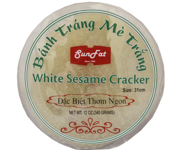 SF White Sesame Cracker  (Banh Trang Me Trang) 31Cmx44x12Oz