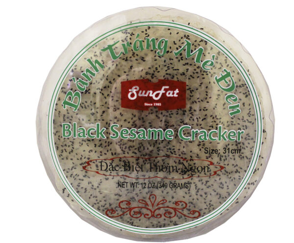 SF Black Sesame Cracker (Banh Trang Me Den) 31Cmx44x12Oz