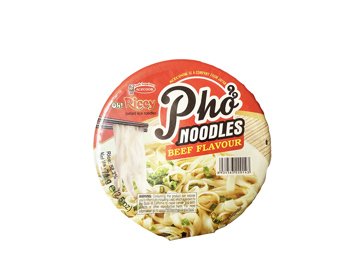 30840 - OH RICEY BEEF FLAVOR PHO (PHO BO) [BOWL] 6x71g (8934563220143)