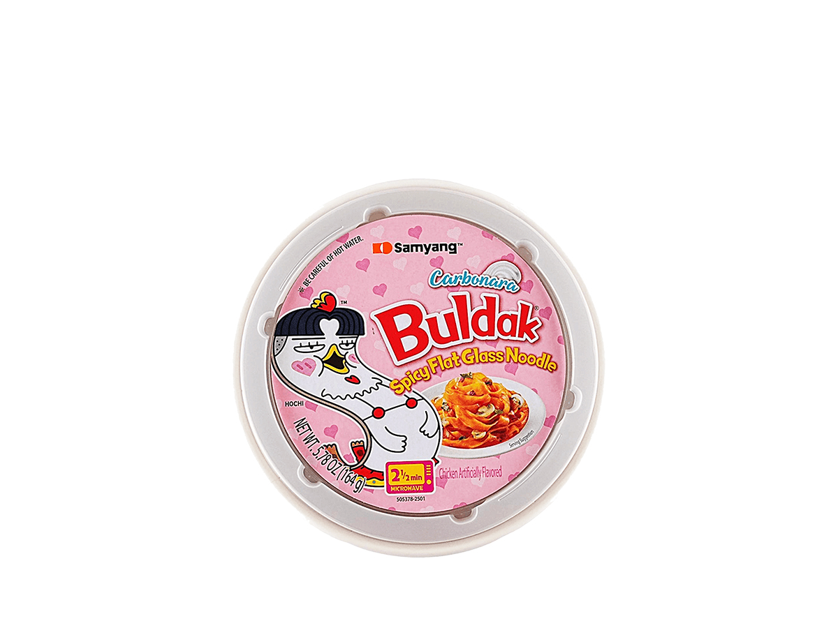 33668 - SY (BIG BOWL) CARBONARA BULDAK GLASS NOODLE 12x5