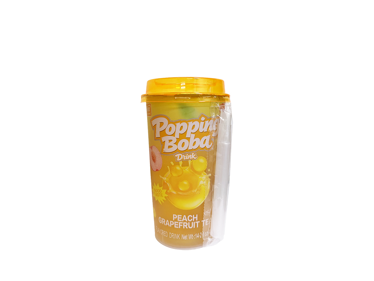 61068 - FORTUNE POPPING BOBA DRINK (PEACH GRAPEFRUIT) 15x420ml (FQB004) (6978186303021)