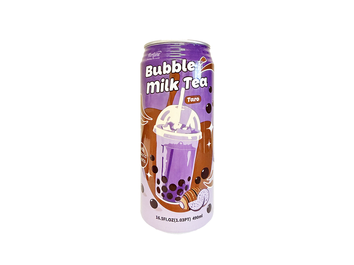 61072 - FORTUNE (TARO) BUBBLE MILK TEA 24x490ml (FDX003) (6978186301997)