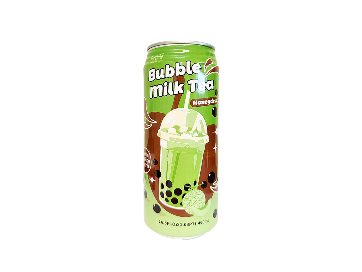 61074 - FORTUNE (HONEYDEW) BUBBLE MILK TEA 24x490ml (FDX005) (6978186302017)