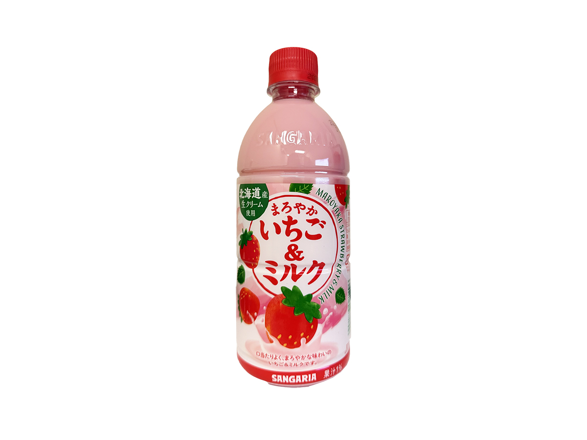 61636 - SANGARIA STRAWBERRY MILK (BOTTLE) 24x350g (JTA065) (4902179021496)