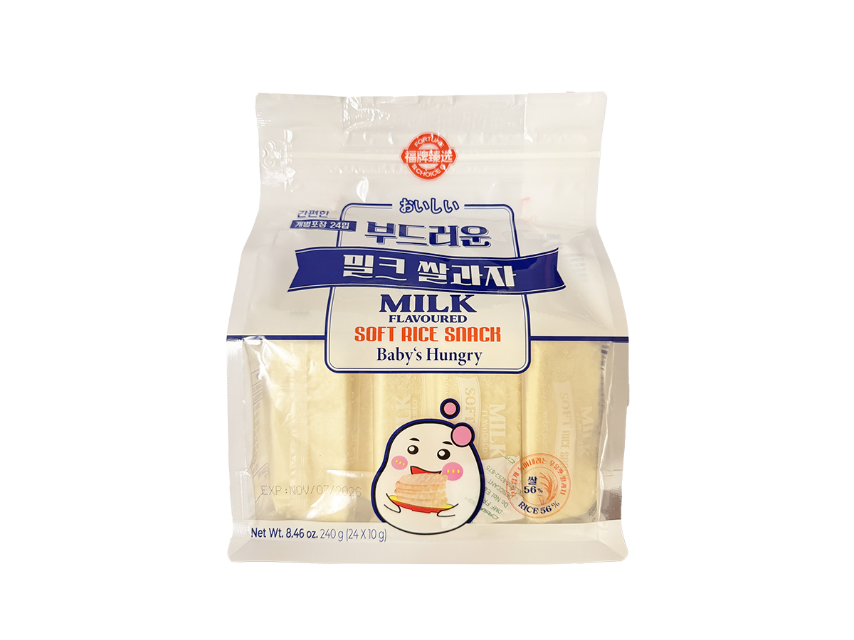 70992 - FORTUNE CHOICE SOFT RICE SNACK (MILK) 12x240g (FKL101) (6974114514835)