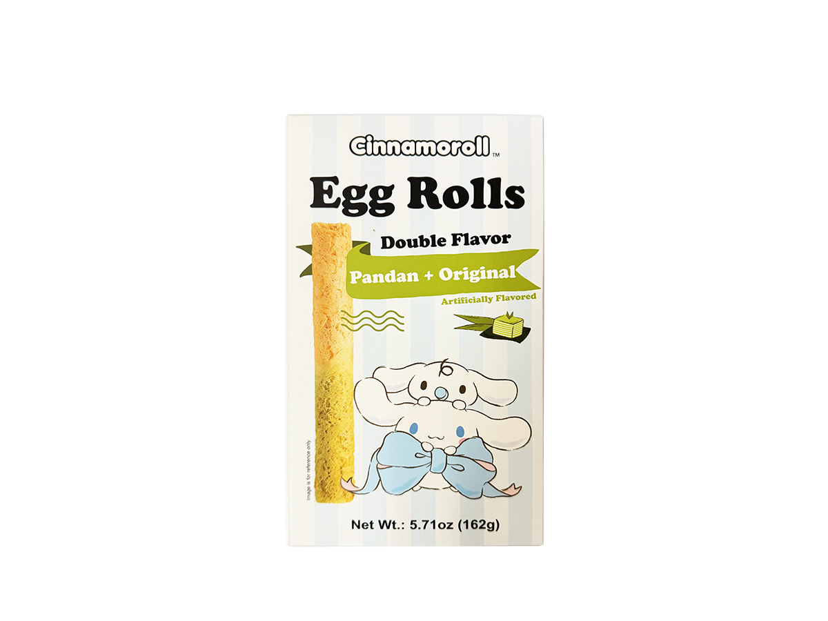 72143 - CINNAMOROLL DOUBLE FLAVOR EGGROLL (PANDAN &amp; ORIG) 3x8x5