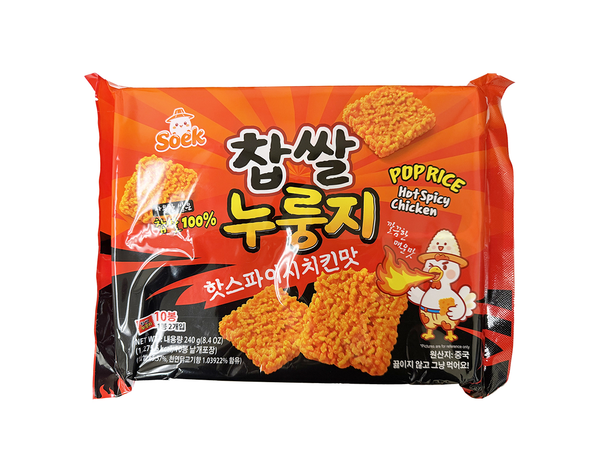72362 - SOEK POP RICE FLAMING HOT SPICY CHICKEN 20x240g (6932746161308)