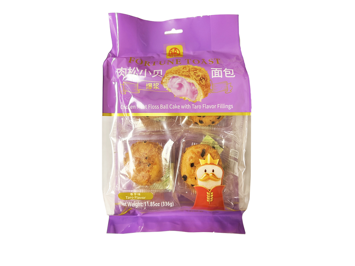 73543 - FORTUNE TOAST BALL CAKE WITH TARO 10x336g (FDY009) (6978186302208)