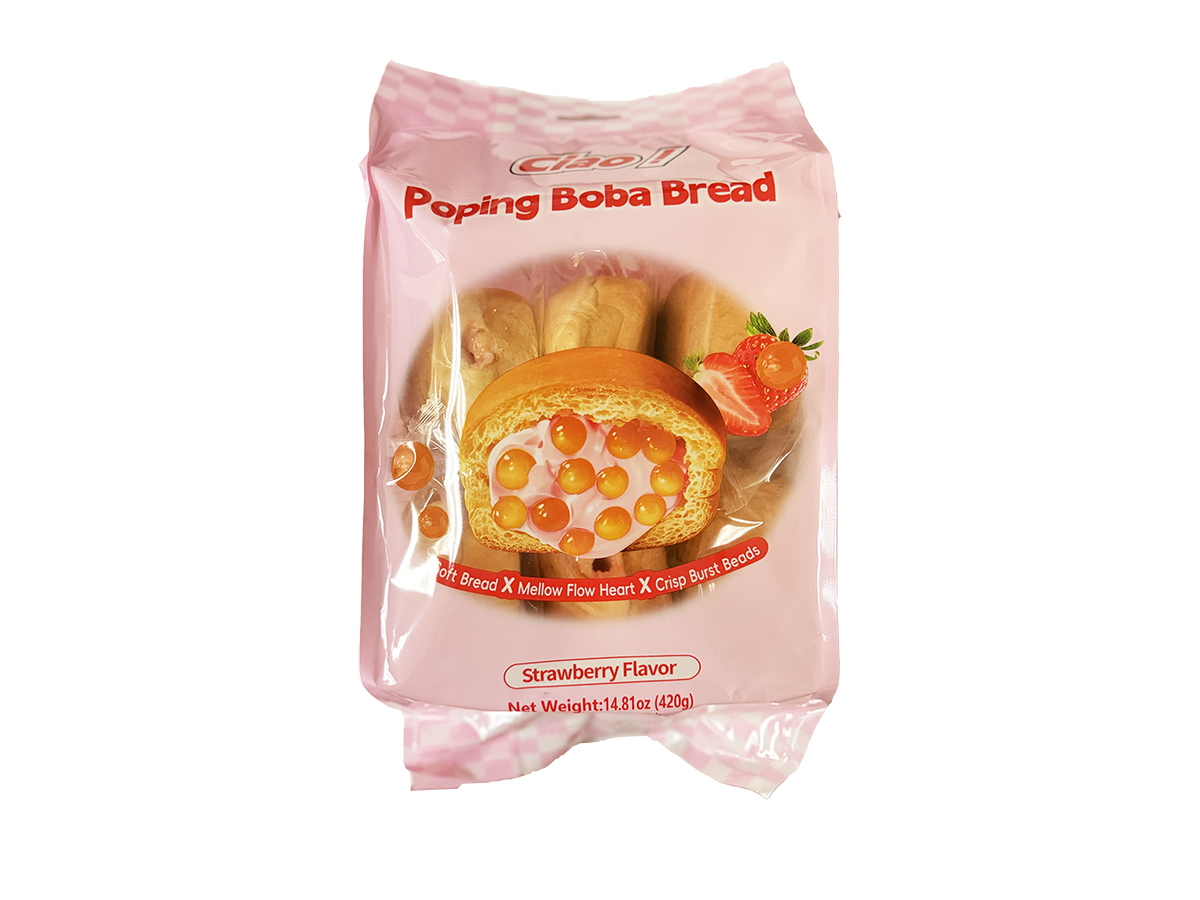 73723 - CIAO POPING BOBA BREAD (STRAWBERRY) 10x14