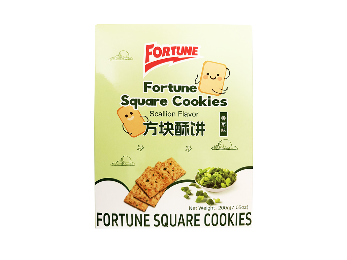 75096 - FORTUNE SQUARE COOKIES (SCALLION) 12x200g (FLX003) (6978186300204)