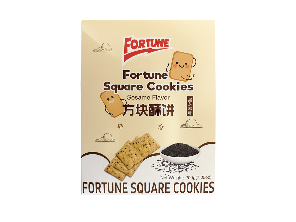 75097 - FORTUNE SQUARE COOKIES (SESAME) 12x200g (FLX004) (6978186300297)