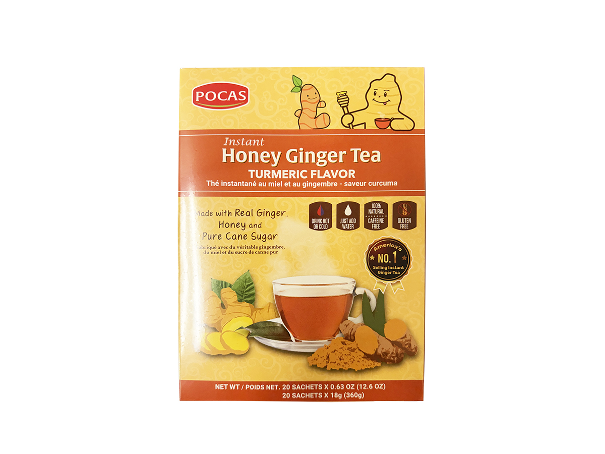 80853 - POCAS HONEY GINGER TEA TURMERIC 24x20pkx18g (708828980589)