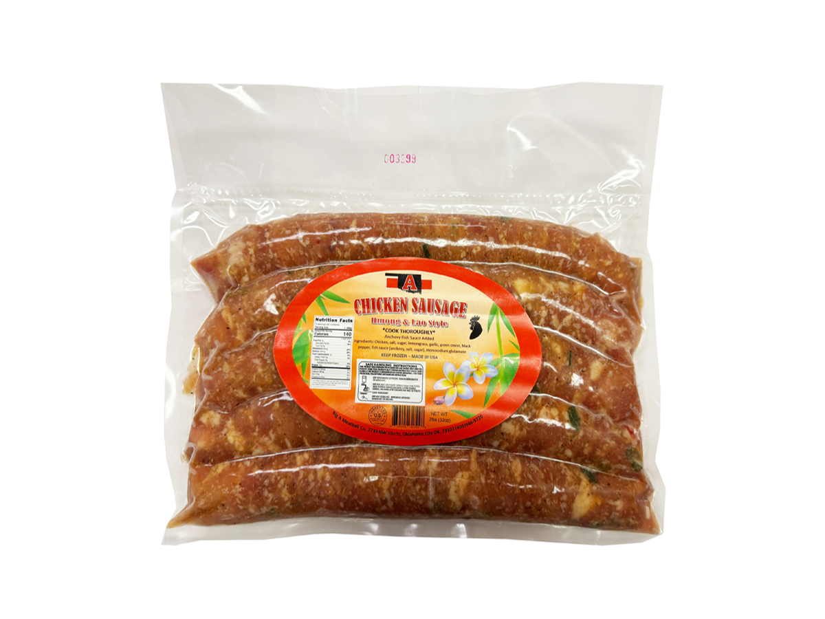 85835 - FZ BIG A (CHICKEN) HMONG-LAO PORK SAUSAGE 10x2lbs (639404617998)