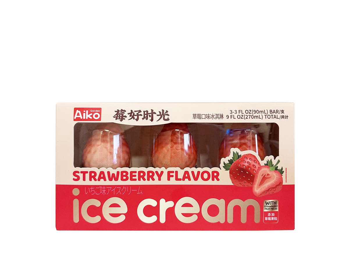 86396 - FZ AIKO STRAWBERRY FLAVORED ICE CREAM 8x3x75g (6974320513035)