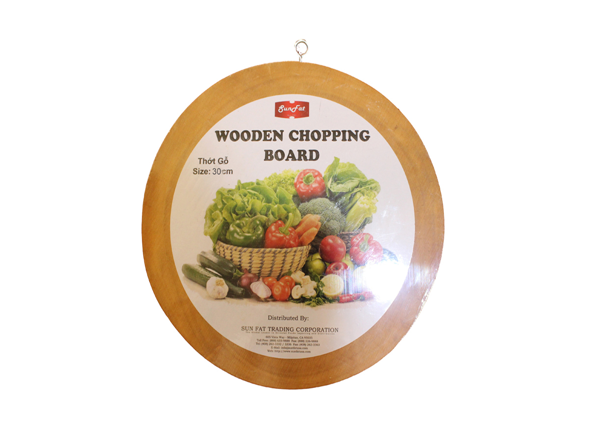 98201 - SF ROUND WOODEN CHOPPING BOARD 30cmx5pcs